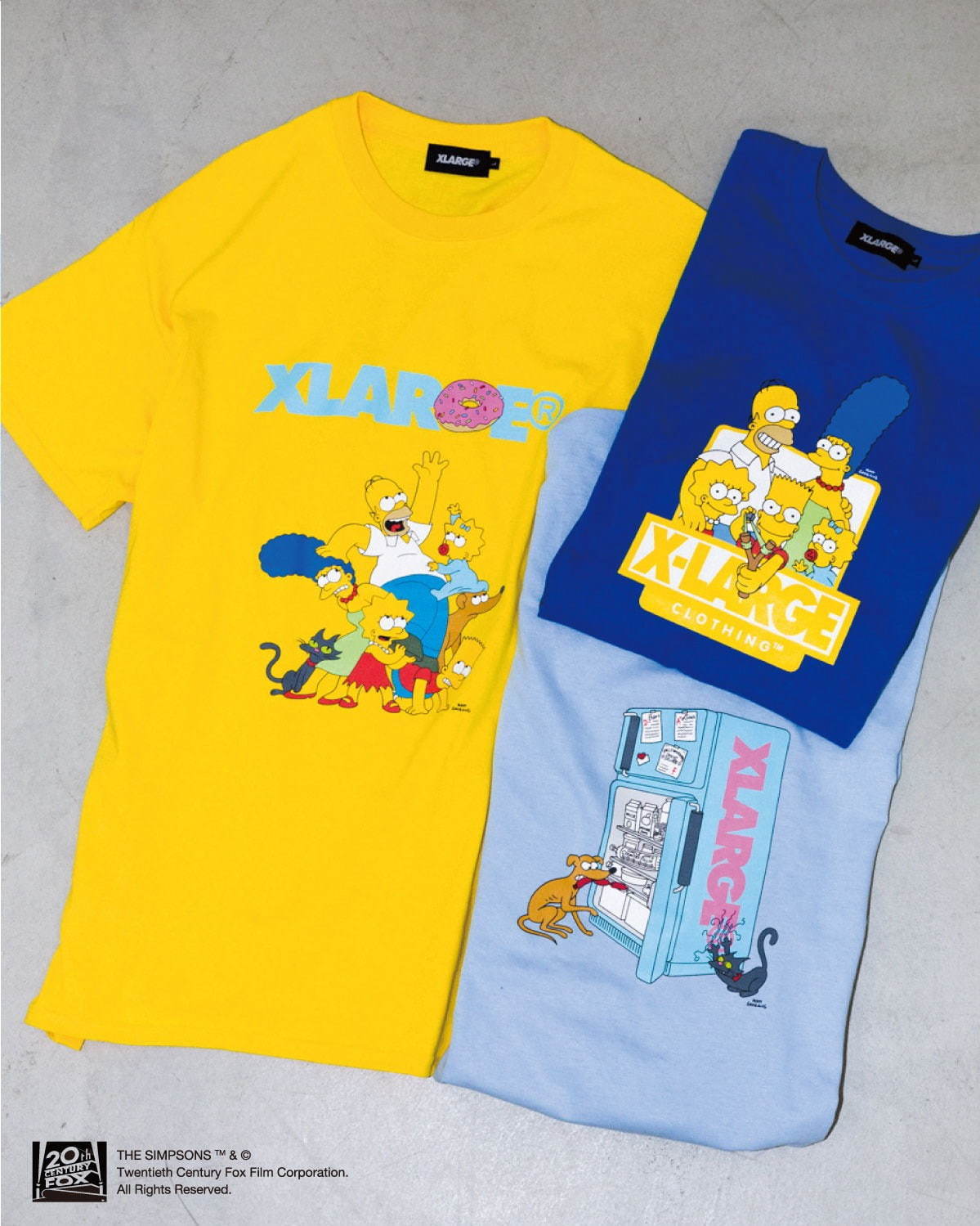 シンプソンズ×XLARGEのTシャツ、シンプソンズ一家が勢揃いしたグラフィックを配して｜写真11