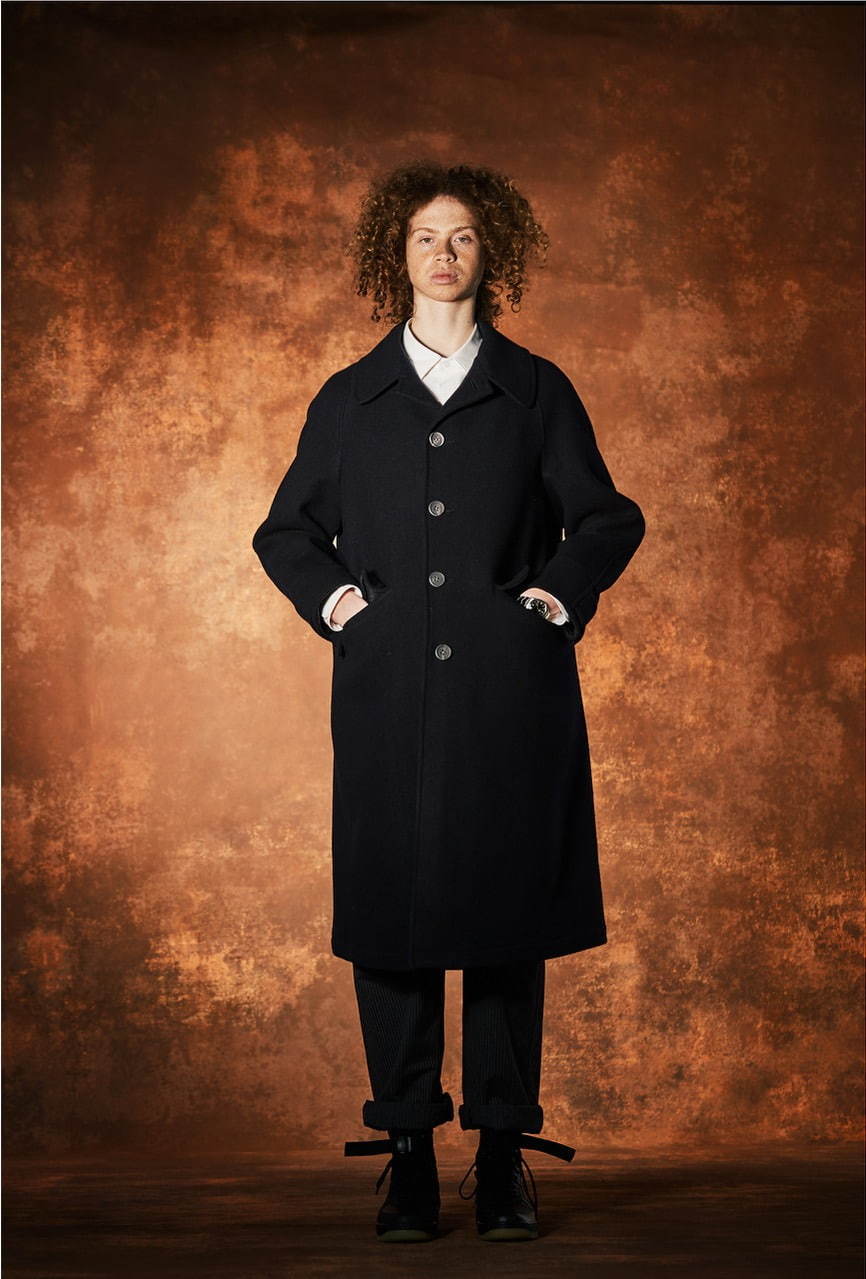 Wool Cashmere Melton Box Back Overcoat メンズ 110,000円