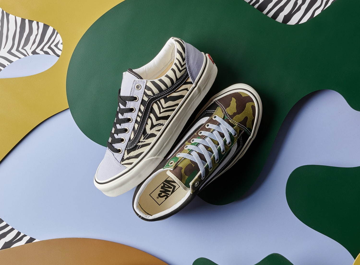 VANS“左右非対称”の新作スニーカー、ゼブラ×迷彩のスリッポンなど｜写真7