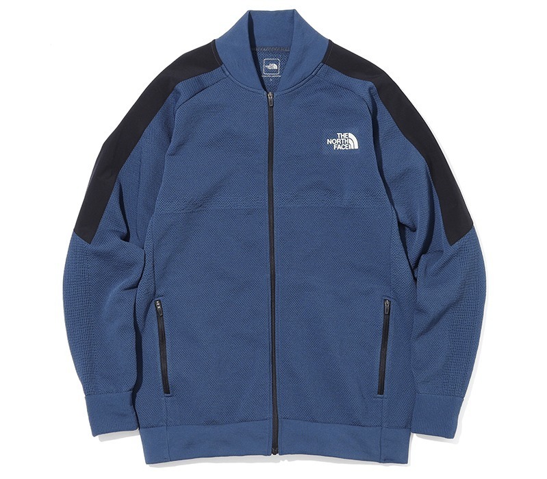 「エンジニアード トラック ジャケット(Engineered Track Jacket)」
価格：19,800円(税込)
カラー：ミックスチャコール(ZC)、ブルーウィングティール(BT)、ブラック(K)
サイズ：M、L、XL
素材：Recycled Polyester Engineered Knit(Mid)
<袖ライン部分 width="799" height="699">APEX Softshell Super Light