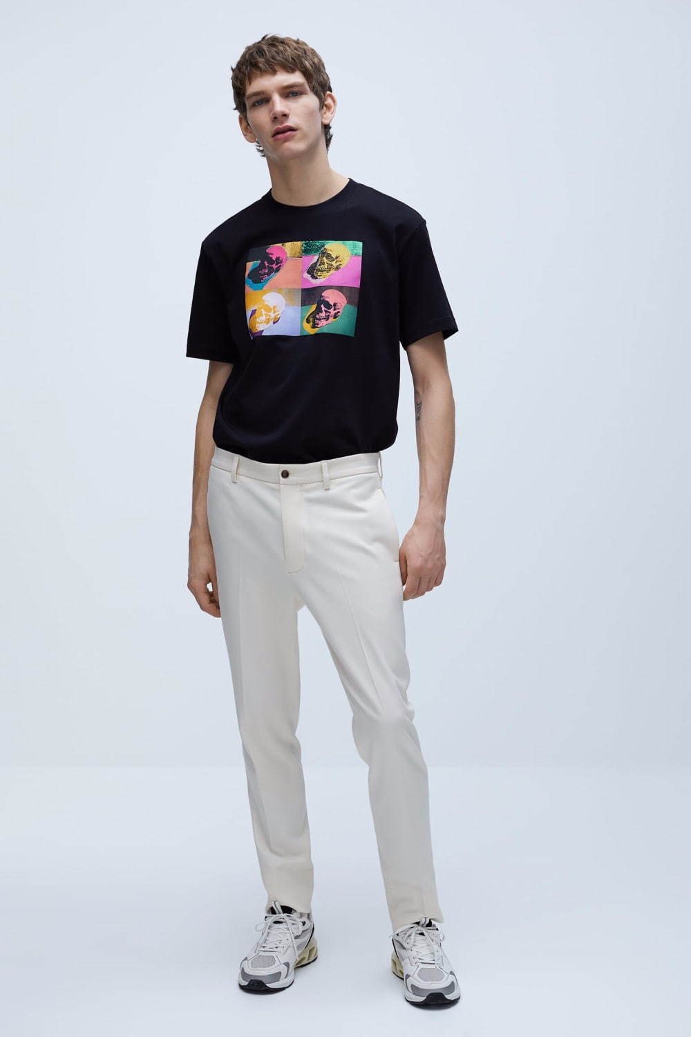 ZARA MAN×アンディ・ウォーホルから“ポップ・アート”ナイフ＆スカルのプリントTシャツなど｜写真7