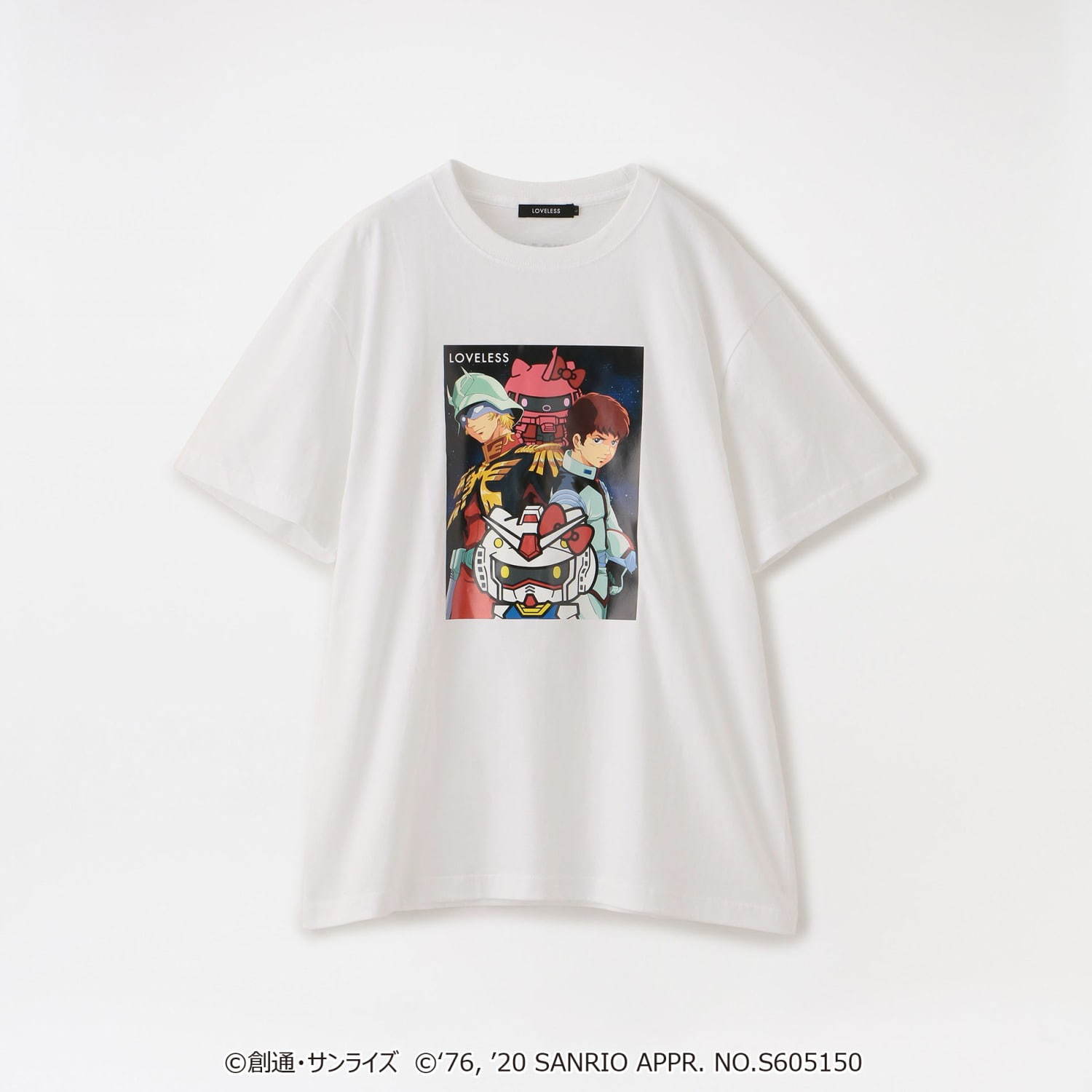 〈ラブレス〉「ガンダム＆ハローキティ」プリントTシャツ