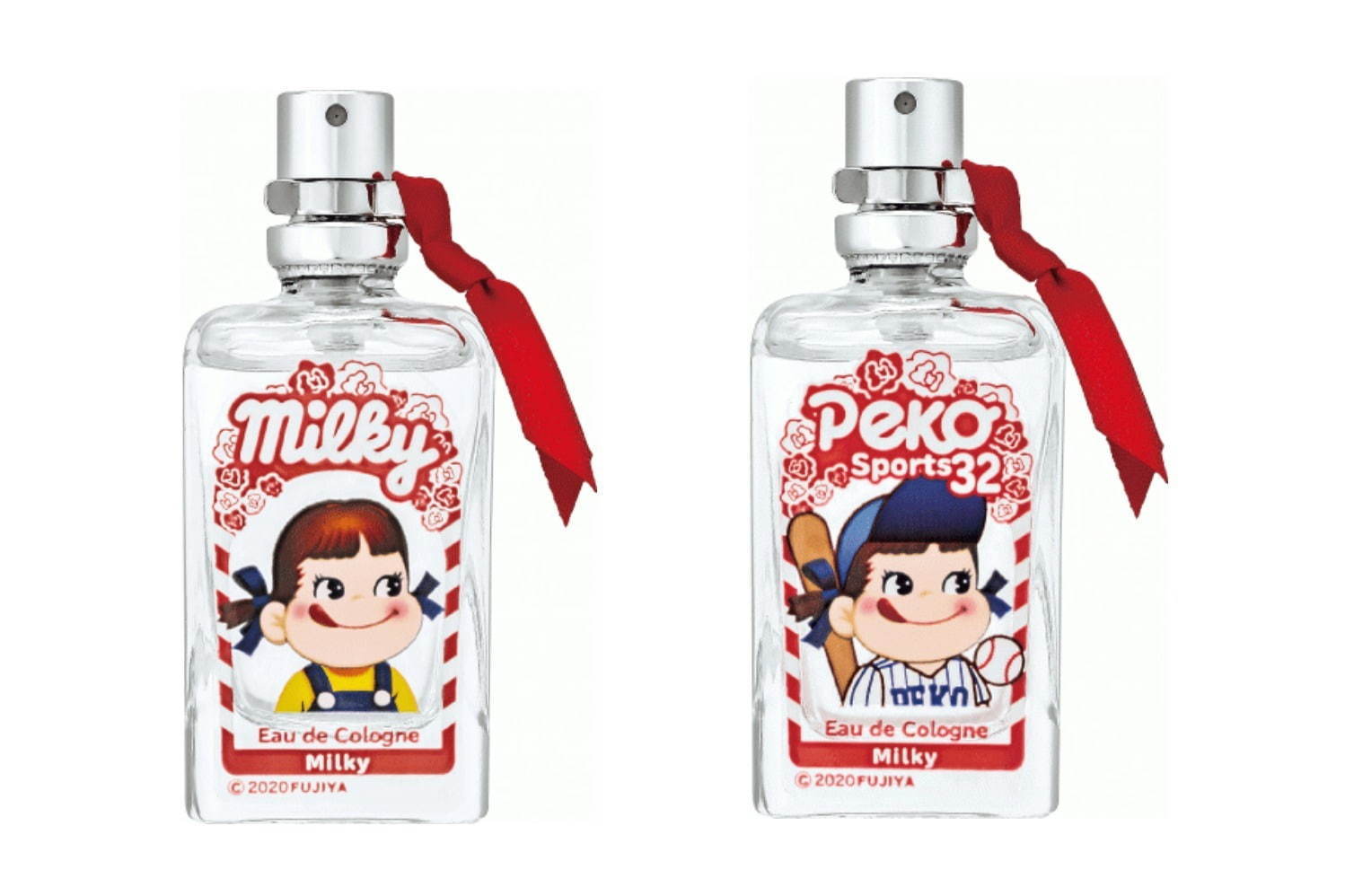 「アクアシャボン × ペコちゃん運動会 コロン ミルキーの香り」全33種 30mL(ハンドタオル付) 各2,700円＋税