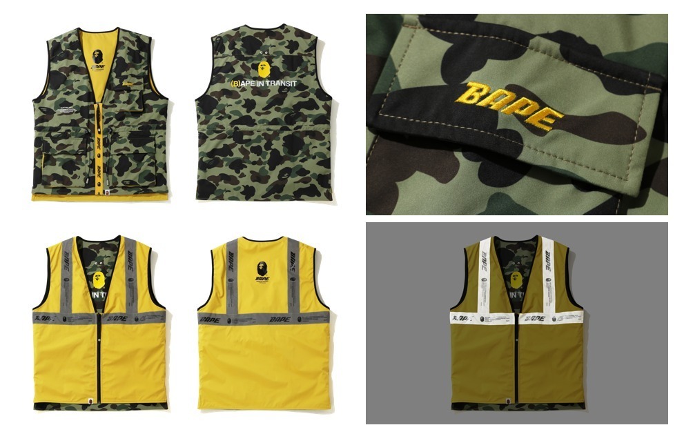 BAPE 1ST CAMO 2-LAYER REVERSIBLE UTILITY VEST 25,800円＋税