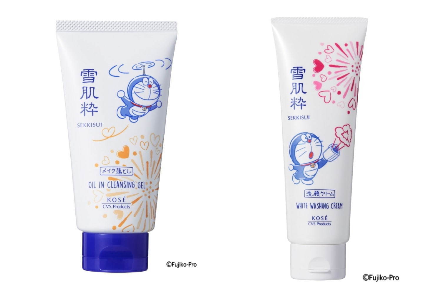 コーセー人気スキンケア「雪肌粋」花火×ドラえもんの夏限定デザイン、洗顔やスキンケアセットなど｜写真3