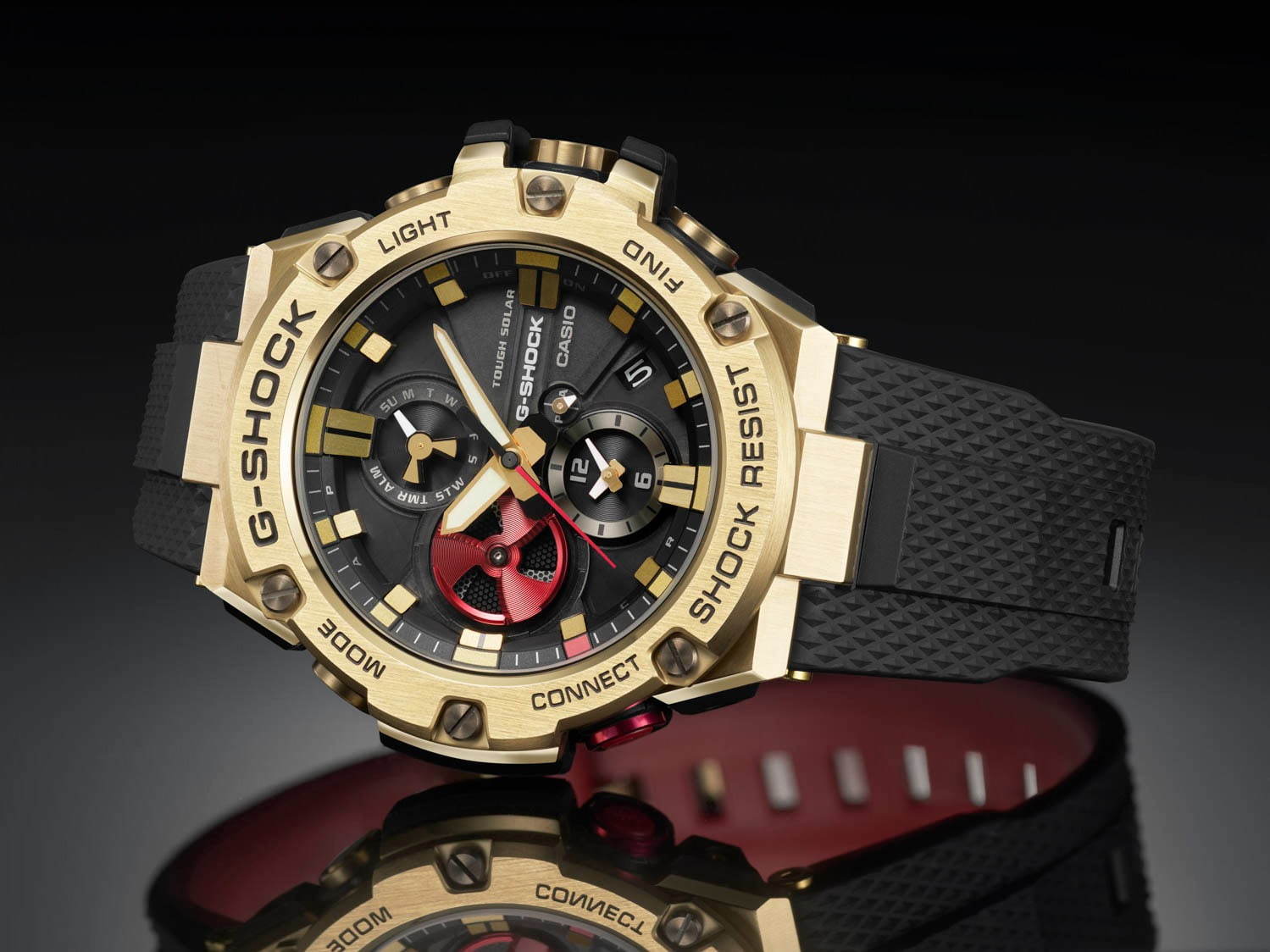 G-SHOCK×八村塁のコラボ腕時計「GST-B100RH」“八”ロゴを刻んで