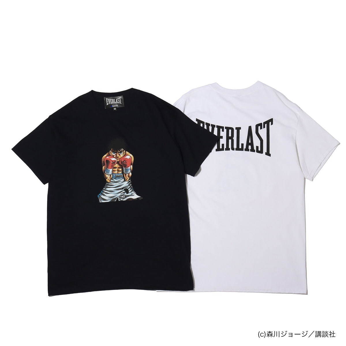 アトモス×はじめの一歩×エバーラスト、一歩イラストのTシャツ＆パーカー - 本格ボクシンググローブも｜写真2