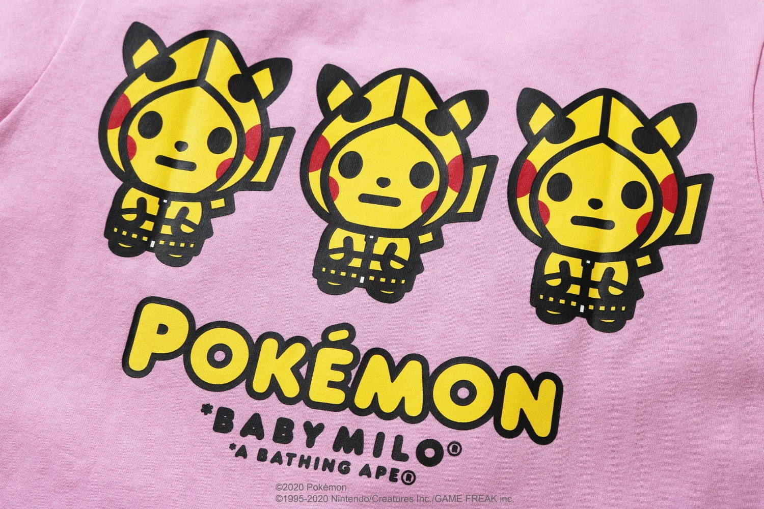 ポケモン×ア ベイシング エイプ、ベイビーマイロ風ポケモンTシャツやピカチュウの耳付きフーディー｜写真31