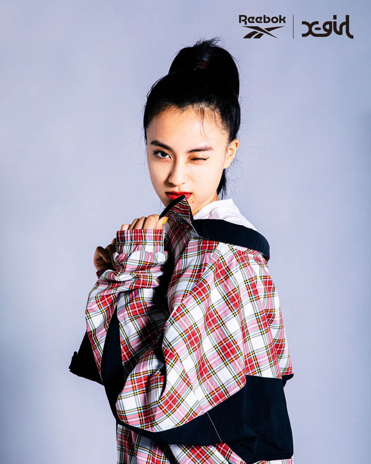 「X-girl × Reebok PLAID TRACK JACKET」16,000円＋税