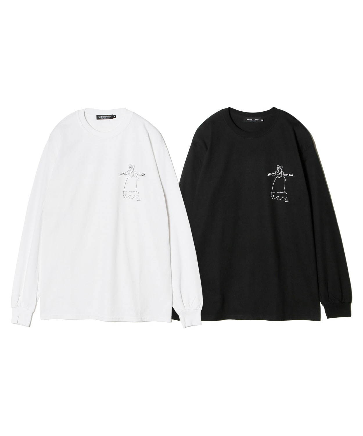 ロングスリーブTシャツ(ホワイト／ブラック) 8,000円＋税