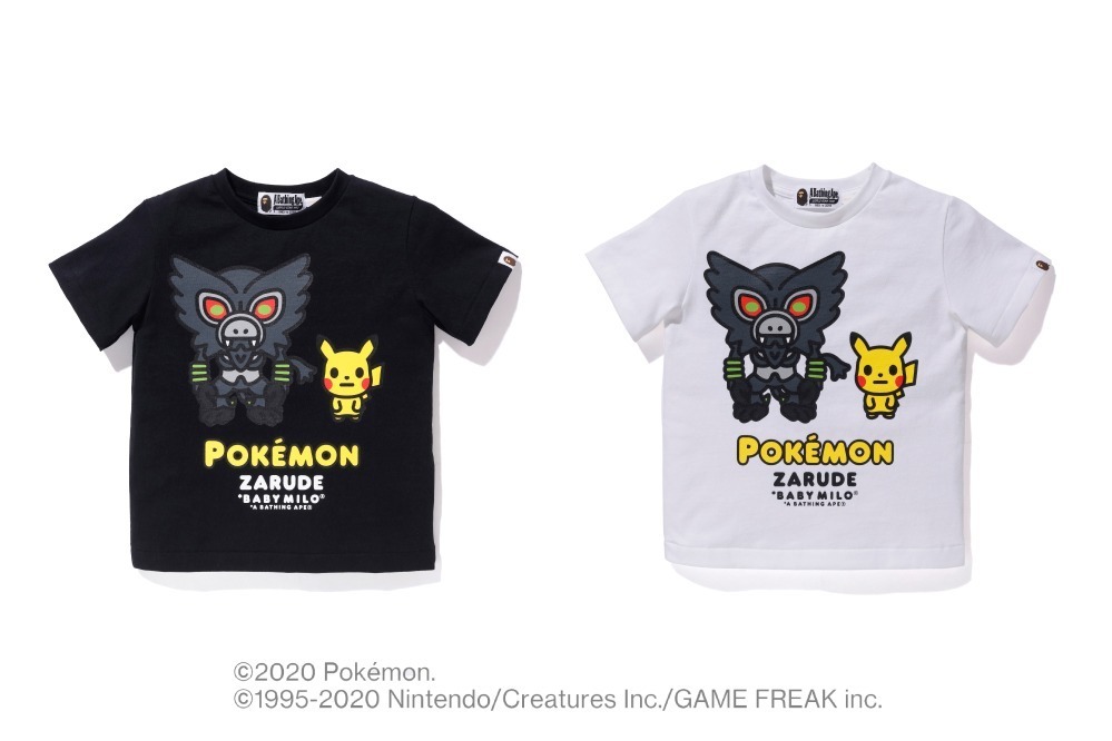 ポケモン×ア ベイシング エイプ、幻のポケモン“ザルード”をベイビーマイロ風に描いたTシャツ｜写真2