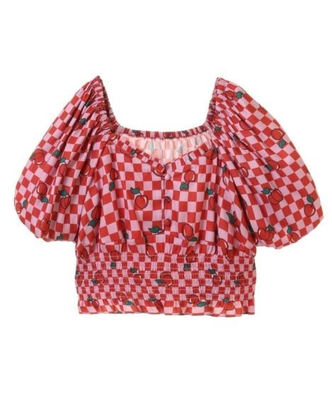 SUNNY CHERRY VOLUME SLEEVE TOPS 16,000円＋税 4月3週予定