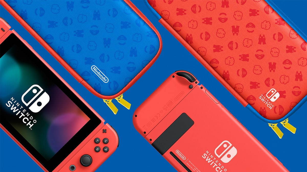 「ニンテンドースイッチ」にマリオモチーフの新色 - レッド×ブルーのバイカラー、キャリングケース付属｜写真3