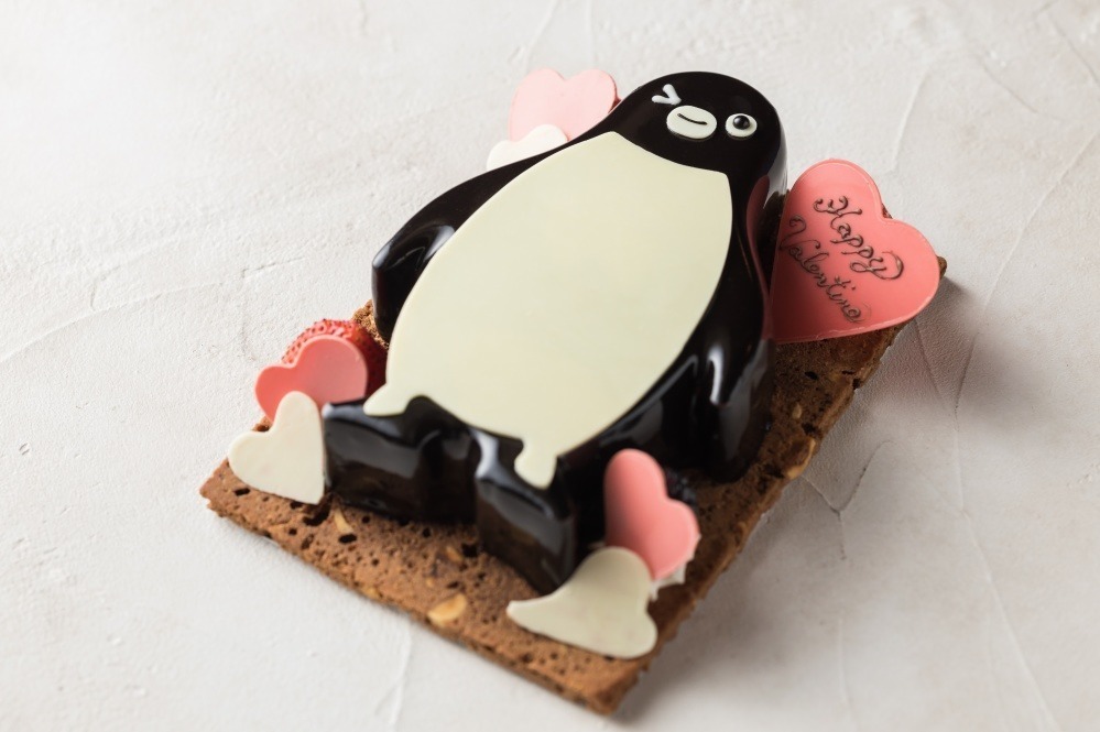 Suicaのペンギン バレンタインケーキ(縦16×横10cm)
価格：4,500円(税込)、トートバッグ付き 5,500円(税込)