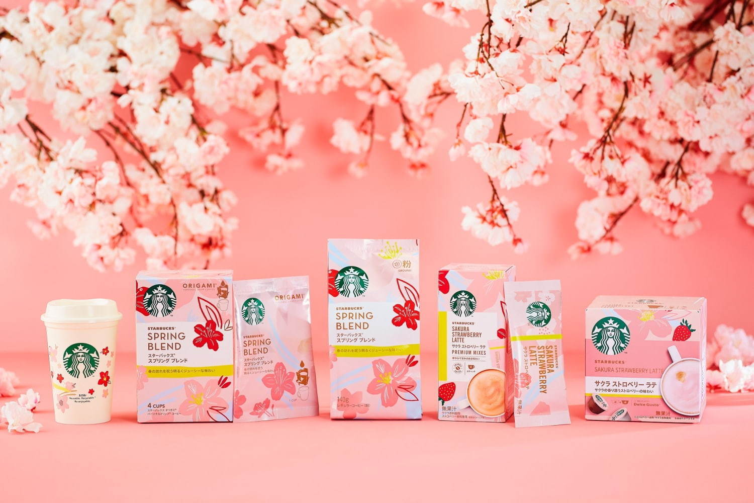 スターバックス(Starbucks Coffee) サクラ ストロベリー ラテ｜写真1