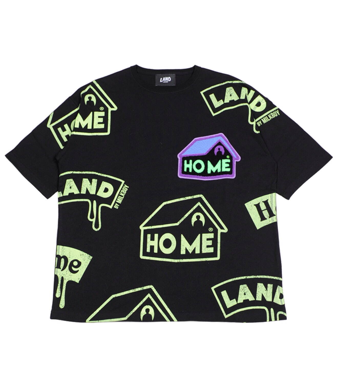 ランド バイ ミルクボーイ初のルームウェア“HOMEワッペン”付きTシャツ、ユニセックスで｜写真2