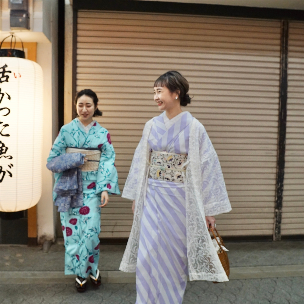 大塚呉服店“牡丹”モチーフの洗えるフラワー模様夏浴衣、ヴィンテージ風レース羽織も｜写真5