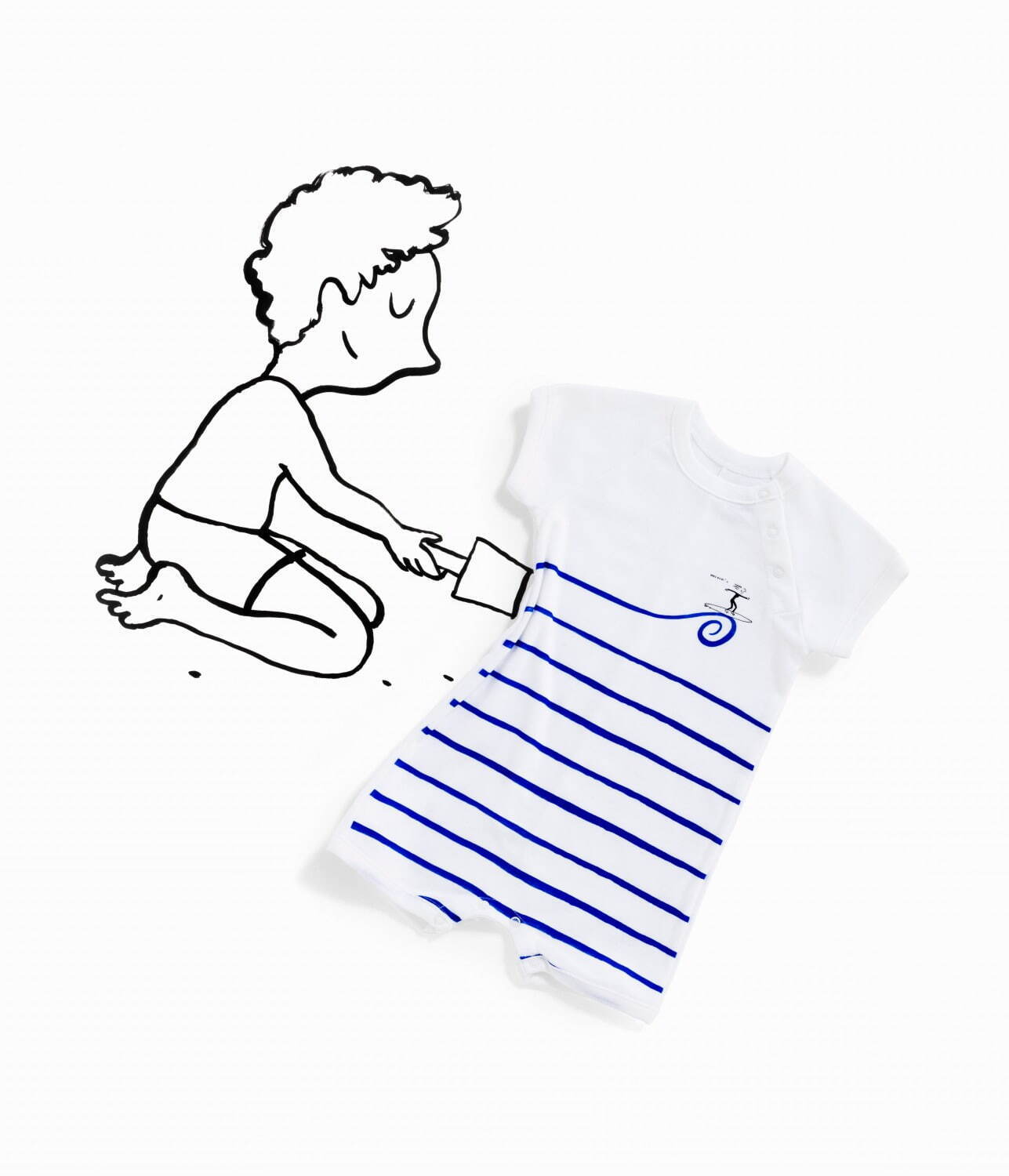 プチバトー(PETIT BATEAU) 夏のビーチ｜写真12