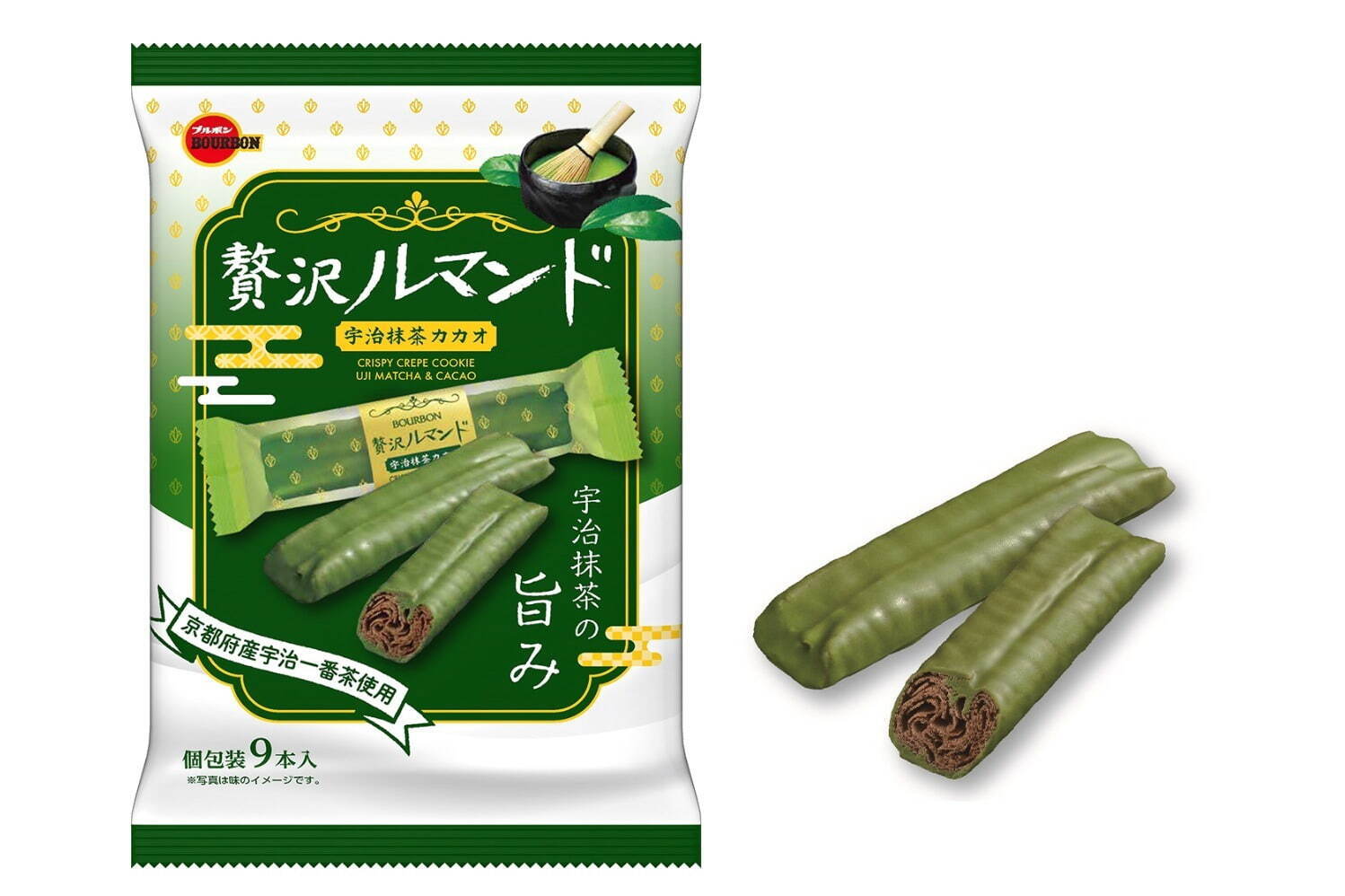 “ルマンド以上”の人気菓子「贅沢ルマンド」に宇治抹茶カカオ限定発売、ほろ苦い大人の味わい｜写真1