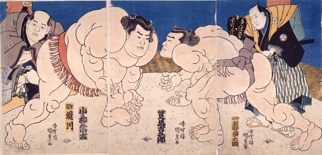 小柳荒馬取組図 歌川国貞(初代) 画 1839-1844年(天保10-15年)頃 東京都江戸東京博物館所蔵