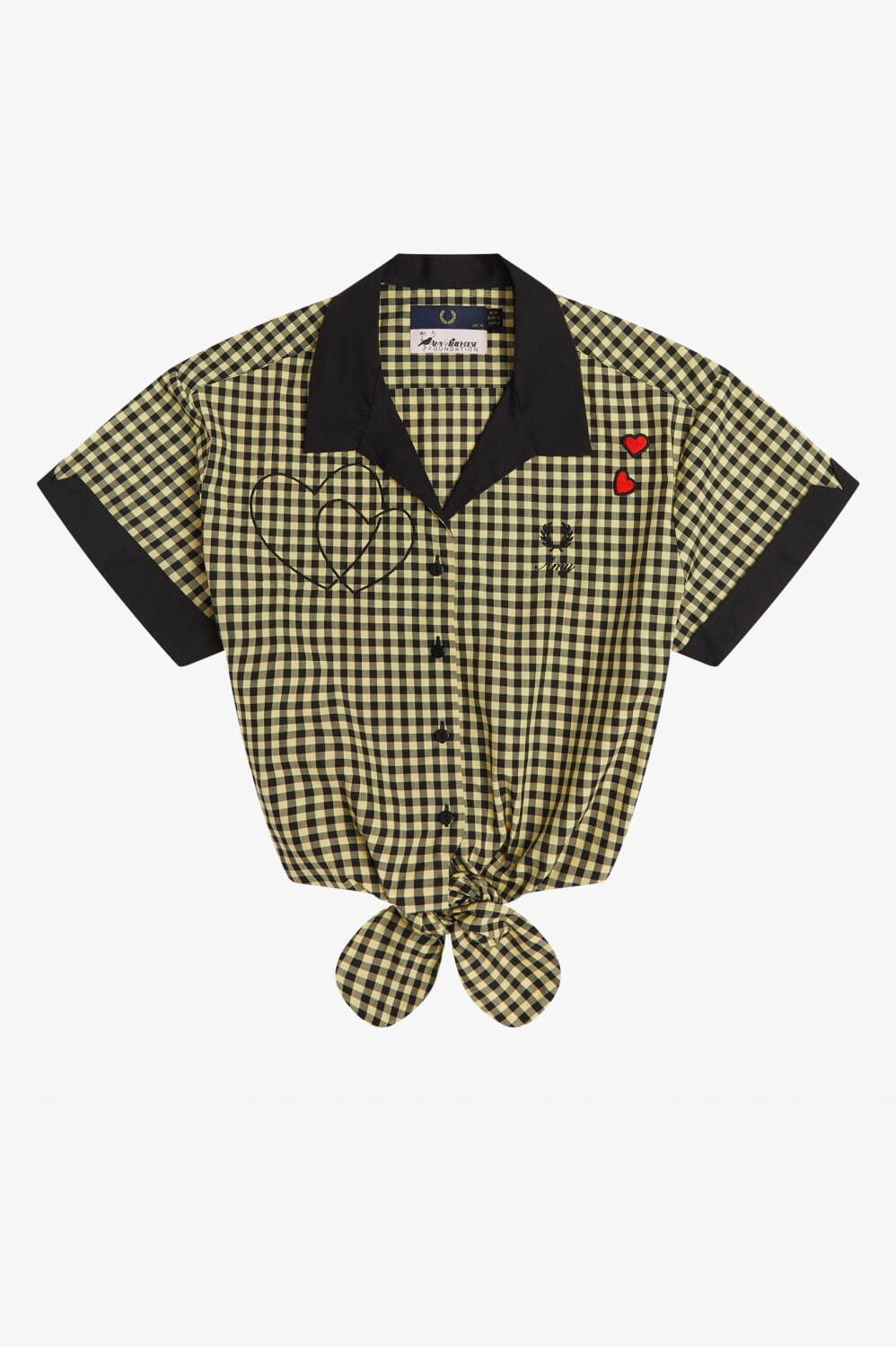 GINGHAM TIE-FRONT SHIRT 17,600円