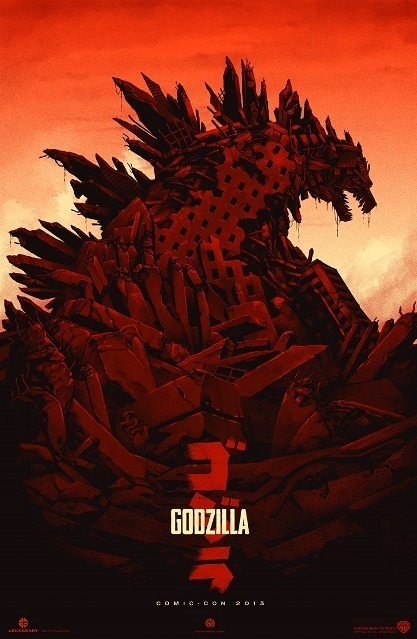 『GODZILLA ゴジラ』(2014年／アメリカ／ギャレス・エドワーズ監督)
ポスター：ファントム・シティ・クリエイティヴ(2013年) MONDO所蔵