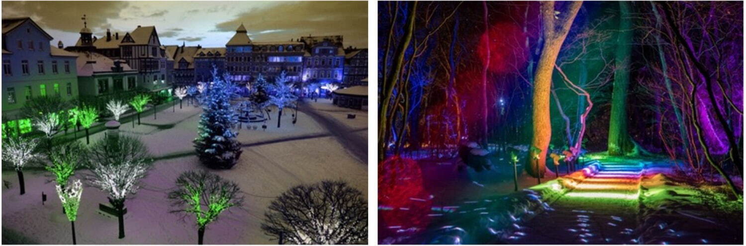 泉南りんくう公園のイルミネーション - 5m超えキリンや樹木、海岸沿い通りのライトアップ｜写真3