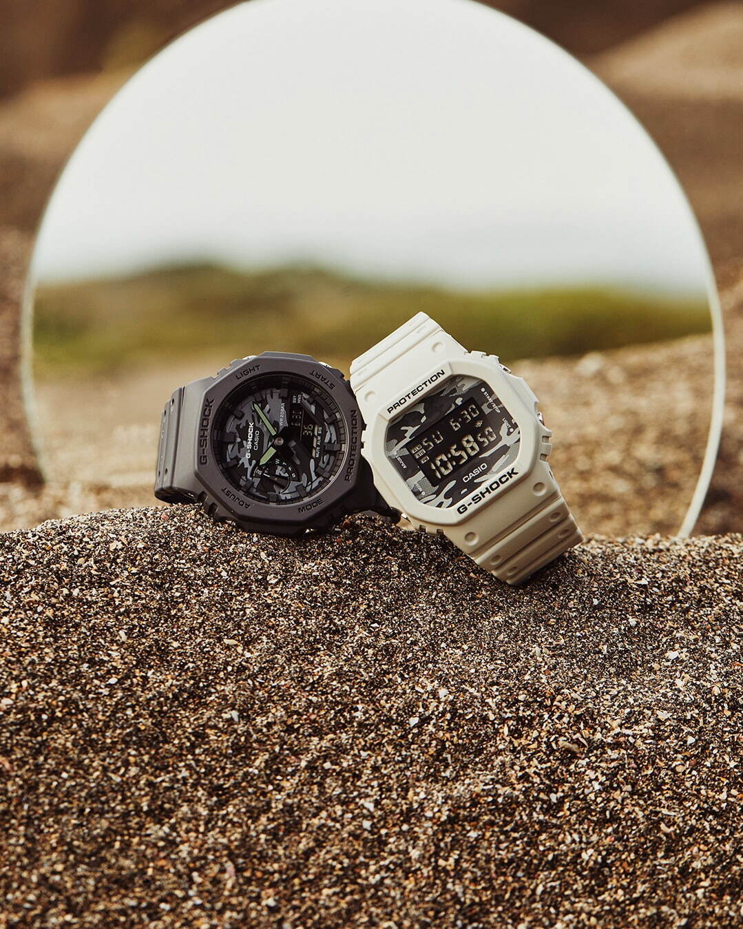 G-SHOCK新作腕時計、“カモフラージュ”ダイヤル搭載のスクエア型＆薄型八角形モデル｜写真2