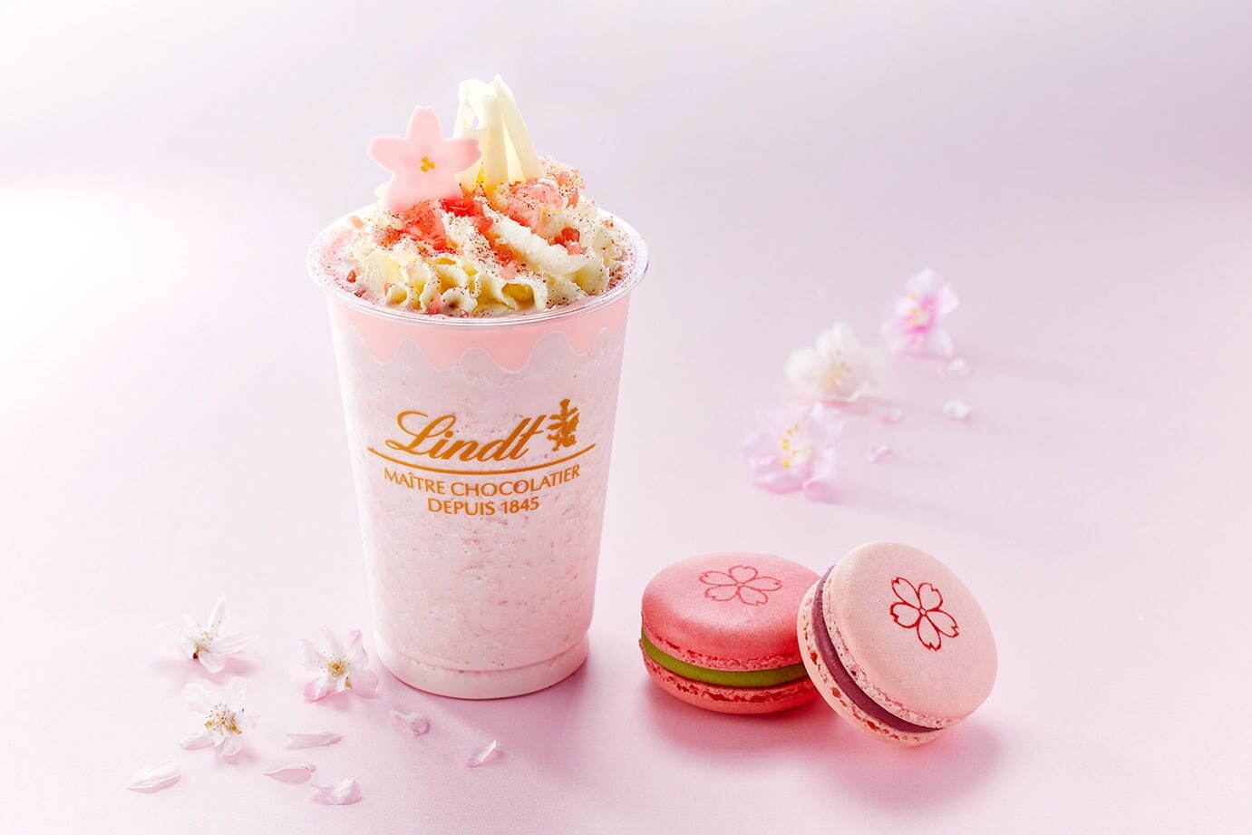 リンツ(Lindt) さくらキャラメリゼ ショコラドリンク｜写真1