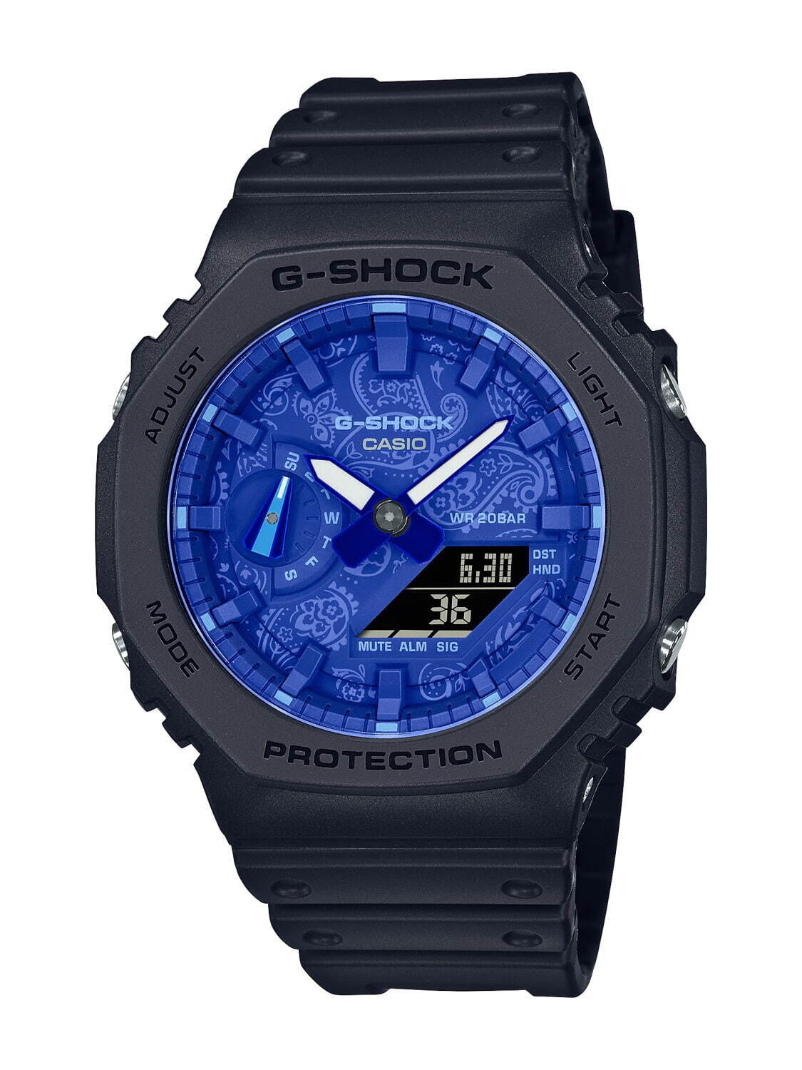 G-SHOCKからブルーペイズリー柄の新作モデル、定番スクエアやオクタゴンベゼルなど4機種｜写真7