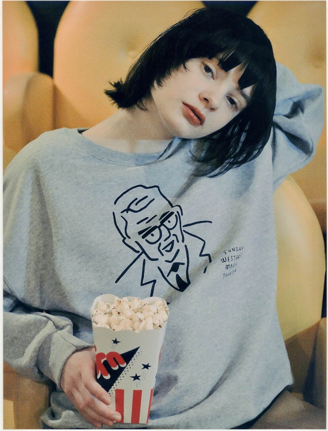 「L/S Cネック スウェット “ヨドチョー”」グレー 16,500円