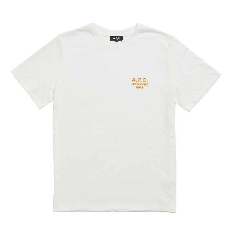 A.P.C.ブティック限定カラー ロゴTシャツ
札幌店、金沢店、仙台店限定(白ボディ×ゴールド刺繍) 14,300円