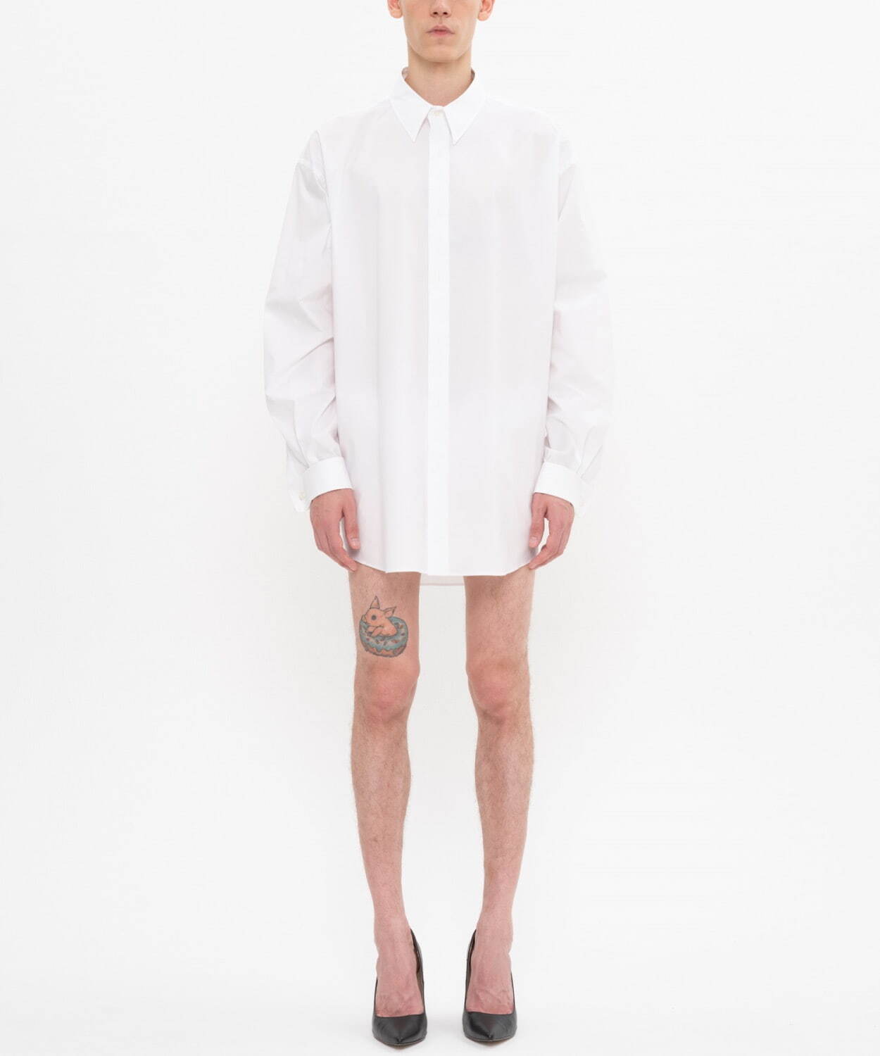 White French Cuffs Double Buttonhole Oversized Shirt 44,000円