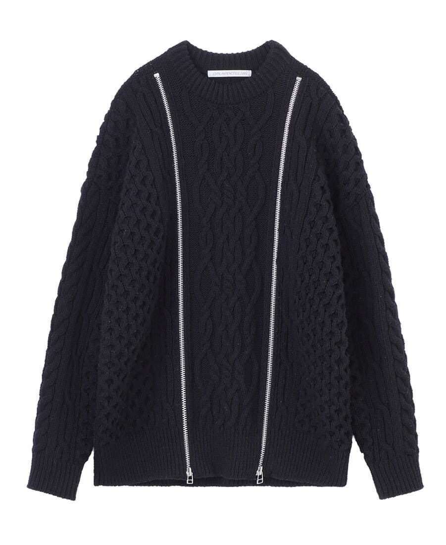 ZIPPED FISHERMAN KNIT SWETER 74,800円