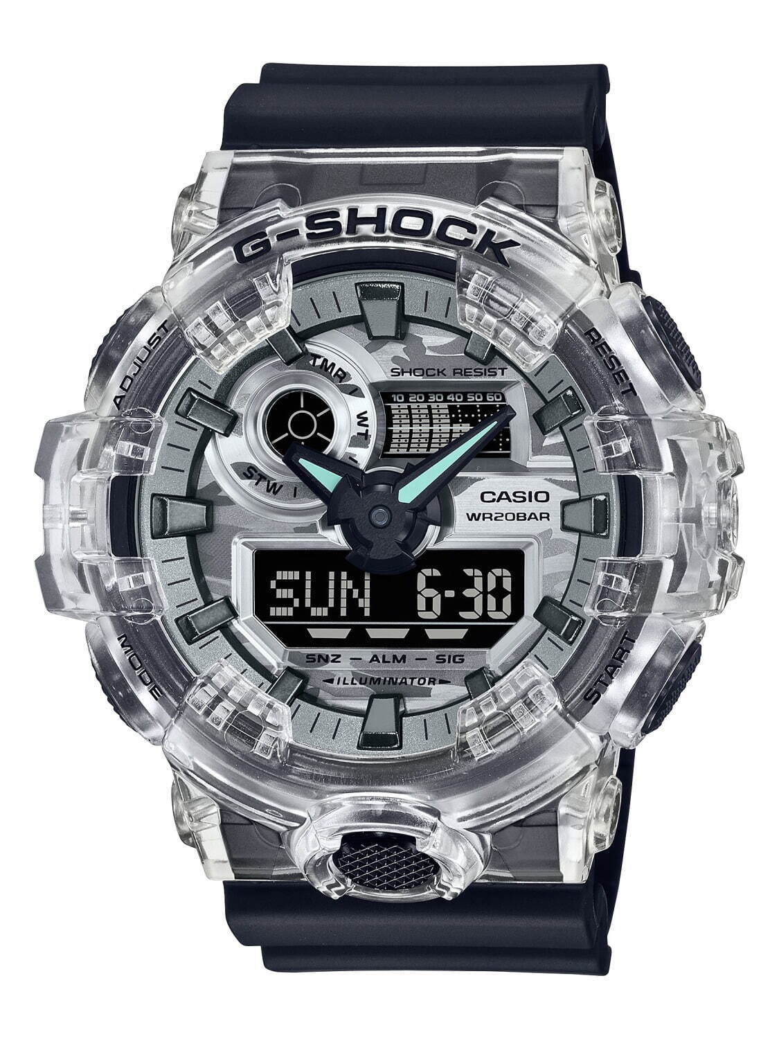 ジーショック(G-SHOCK) カモフラージュ・スケルトン｜写真4