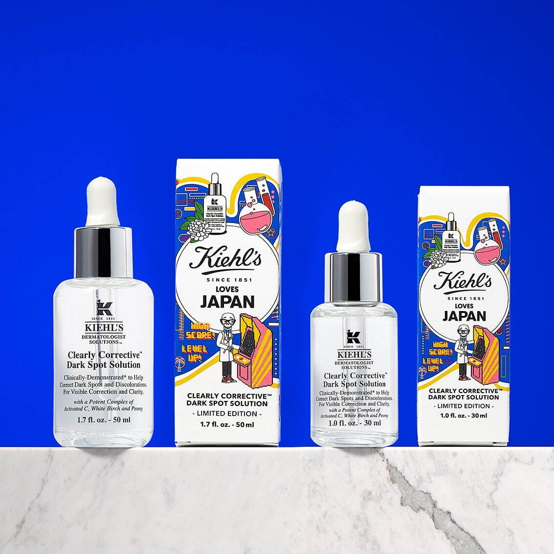 キールズ DS クリアリーホワイト ブライトニング エッセンス「KIEHL’S LOVES JAPAN」限定エディション[医薬部外品]  30mL 7,920円/50mL 11,330円