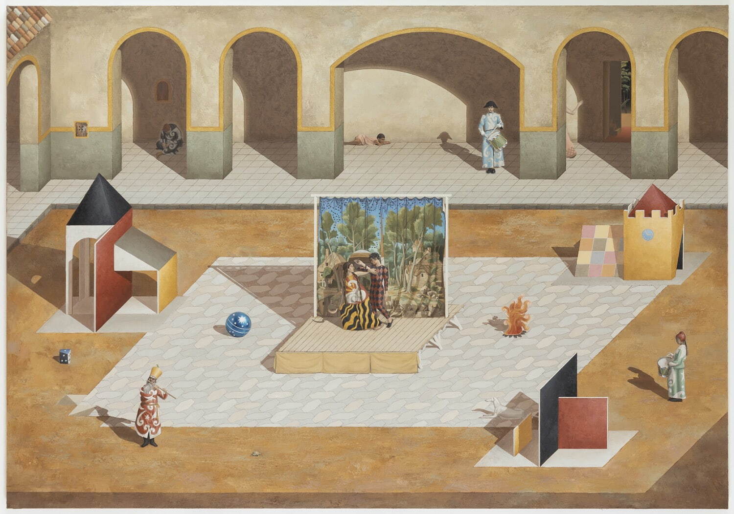 Christian Hidaka, <i width="1500" height="1052">Siparium</i>, 2020
Oil tempera on linen, 178×255cm
Photo: Vincent Everarts
Courtesy of the artist and Galerie Michel Rein