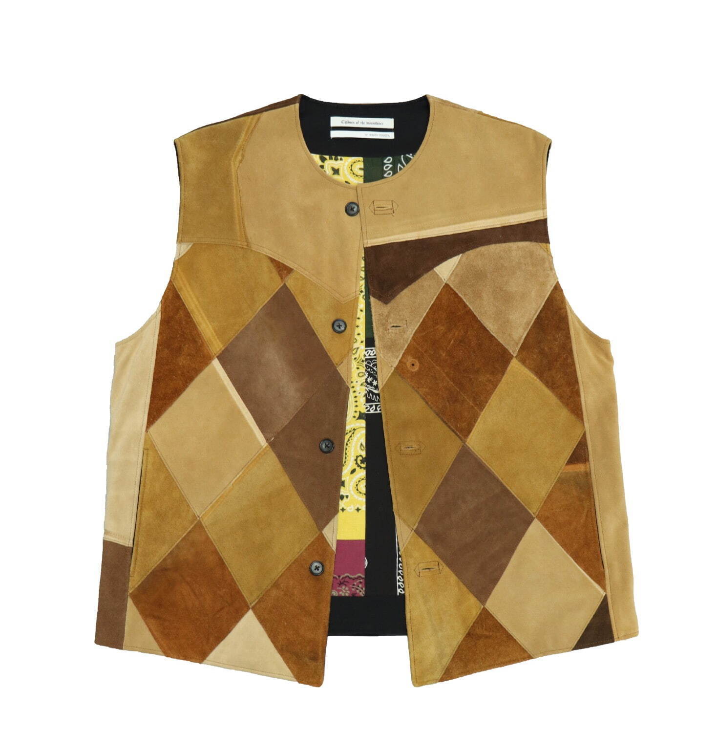 〈チルドレン・オブ・ザ・ディスコーダンス〉×NAOTO YOSHIDA Vintage Leather Patchwork Vest 104,500円