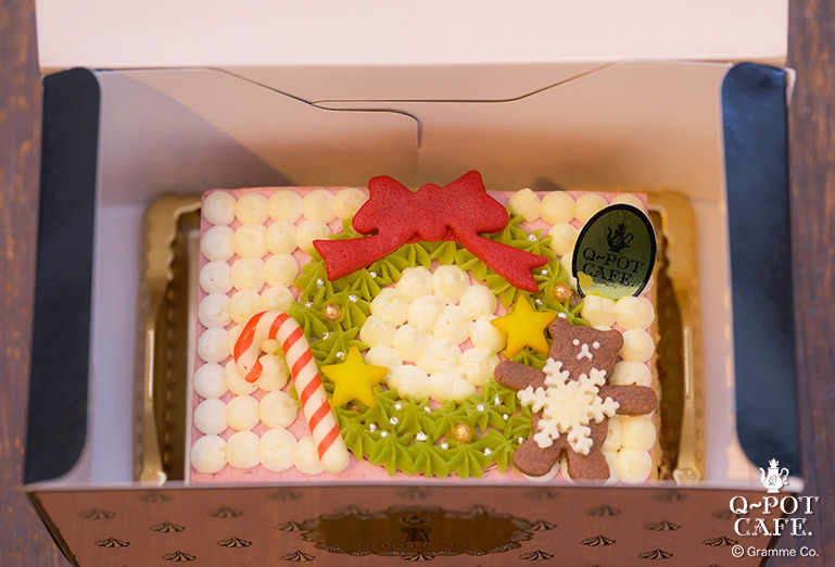 Q-pot CAFE.のクリスマスケーキ2022、“テディベア”を飾り付けたリースケーキ｜写真7