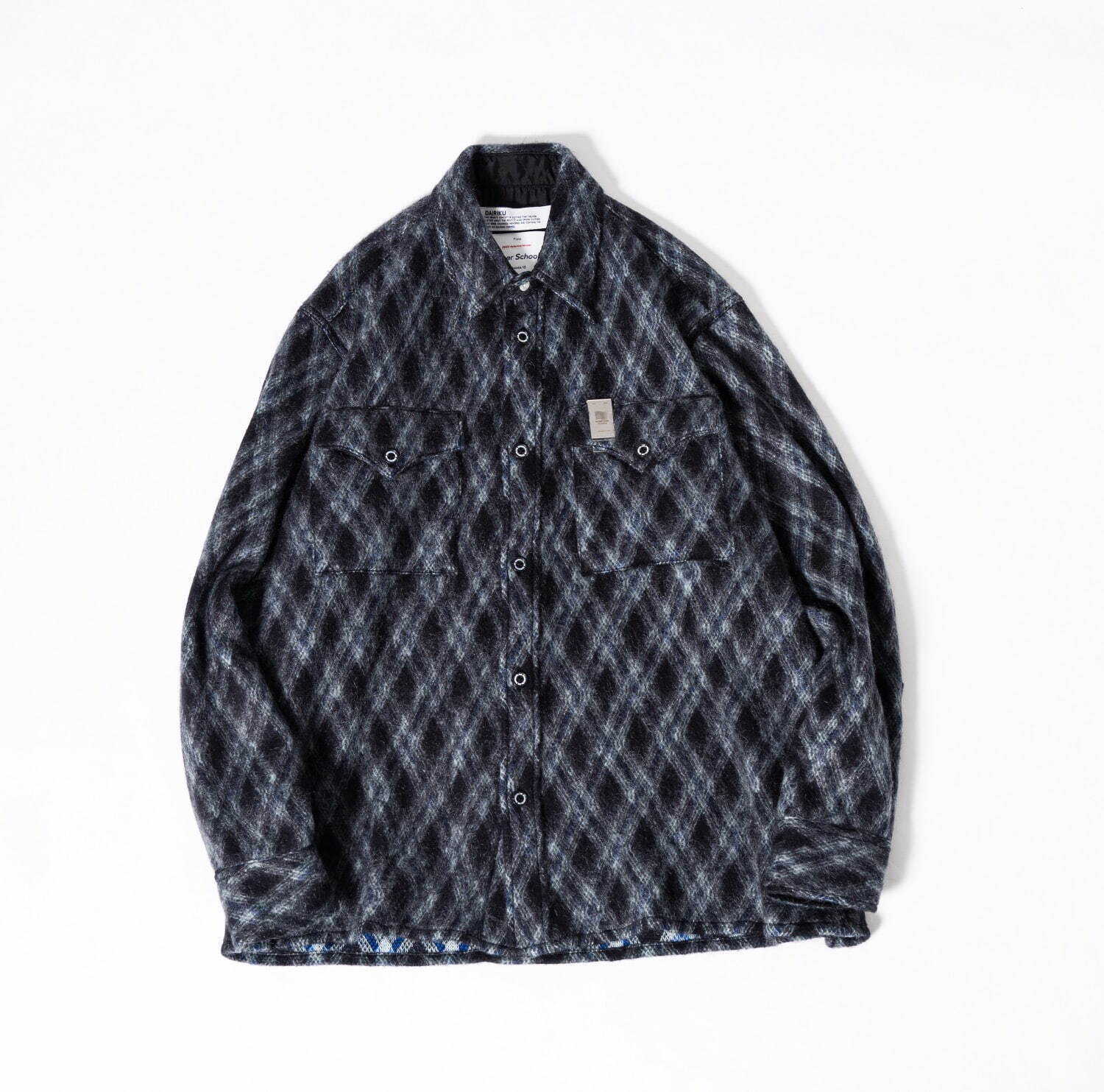 Mohair Argyle Check Shirt with Money Clip 39,600円