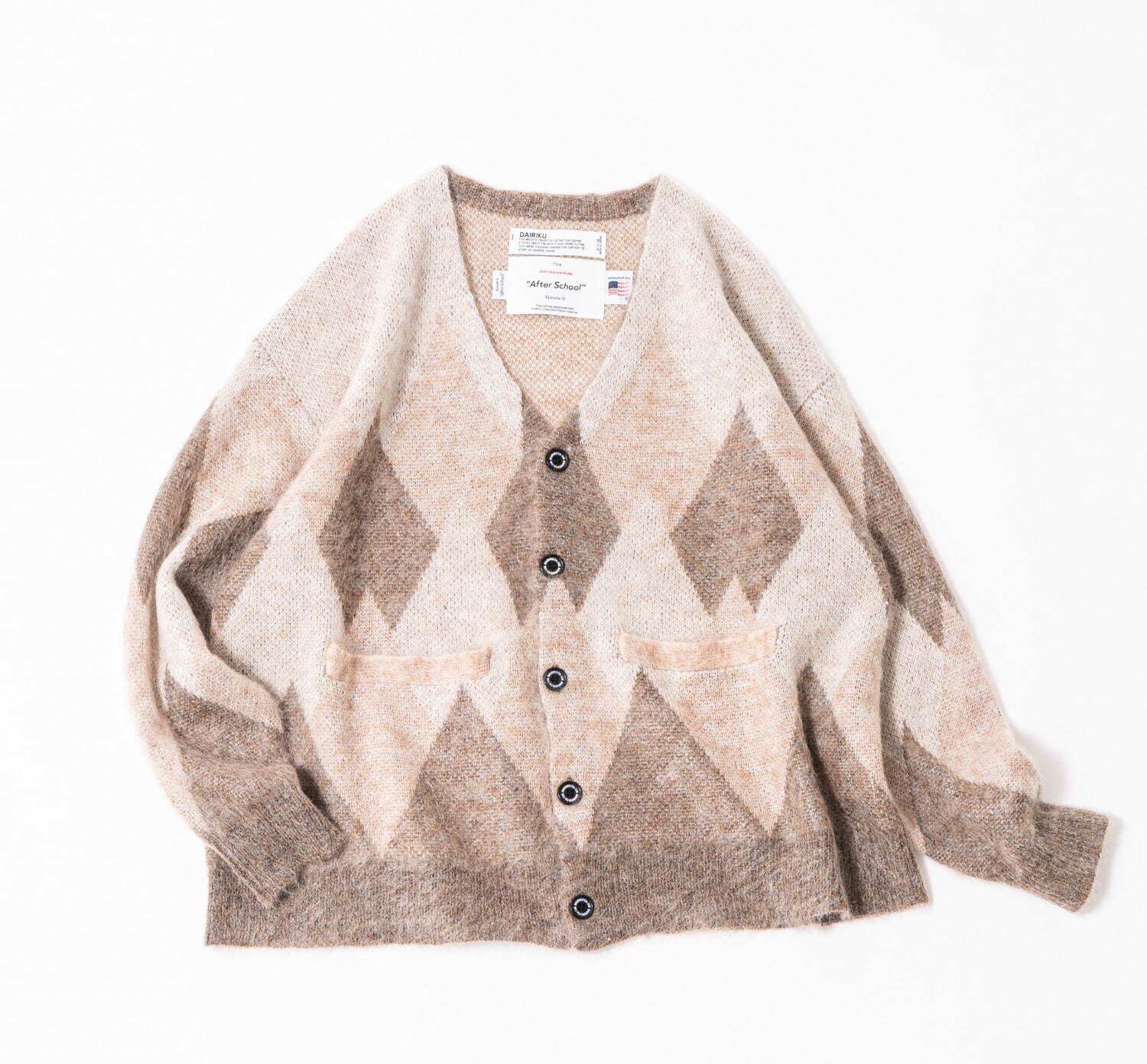 Argyle Mohair Knit Cardigan 44,000円