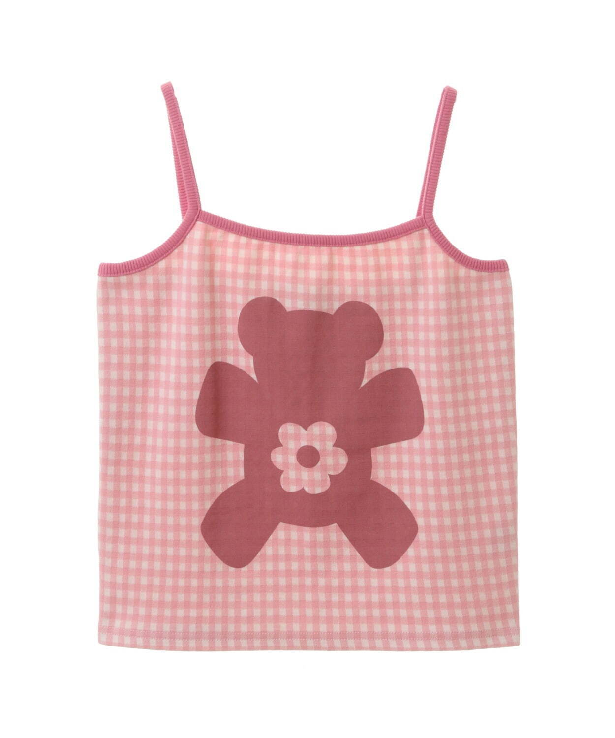 FLOWER BEAR GINGHAM CAMISOLE 8,800円※3月下旬入荷予定