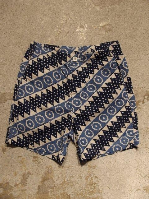 Engineered Garments "Long Beach Short-Batik Diagonal St." 1