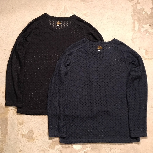 NEEDLES "U Neck L/S Tee-Poly/R Lace" 1