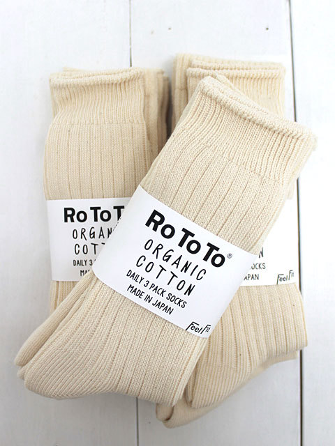 RoToTo(ロトト) ORGANIC COTTON DAILY 3PACK SOCKS 1