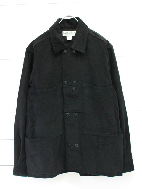 SASSAFRAS(ササフラス) BLOWER HALF DOBBY CORD / BLACK 1