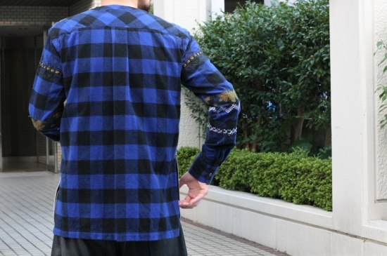 〈sacai man 2018 A/W COLLECTION〉Embroidery Check Pullover Shi - 画像3枚目