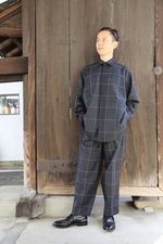 YOKE OVERSIZED BIG POCKET SHIRTS(YK20AW0129SH)NAVY CHECK発売 1