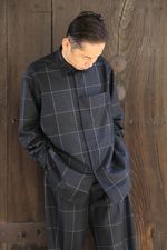 YOKE OVERSIZED BIG POCKET SHIRTS(YK20AW0129SH)NAVY CHECK発売 3