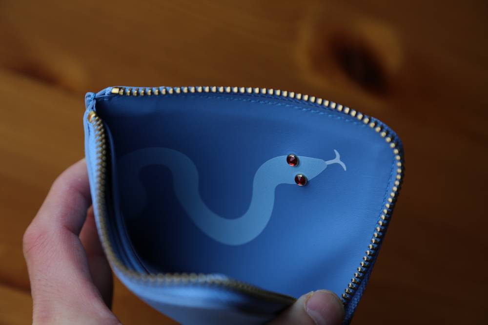 Wallet COMME des GARCONS コムデギャルソン ルビーアイL字型ZIP財布(SA3100RE)BLUE発売 - 画像3枚目